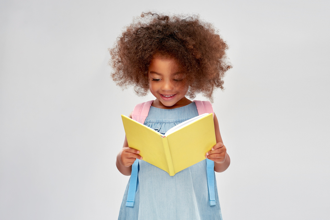 Young Girl Reading a Book  